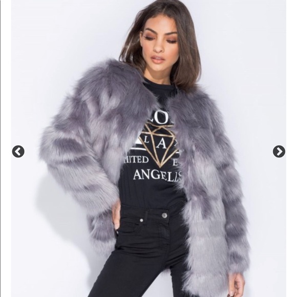 ISO MissBella Uk dark grey long faux fur! - Picture 1 of 2